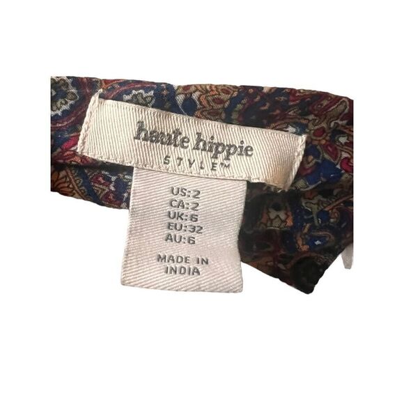 Haute hippie boho peasant fairy whimsical flutter sleeve  paisley maxi dress 2 - Picture 7 of 9